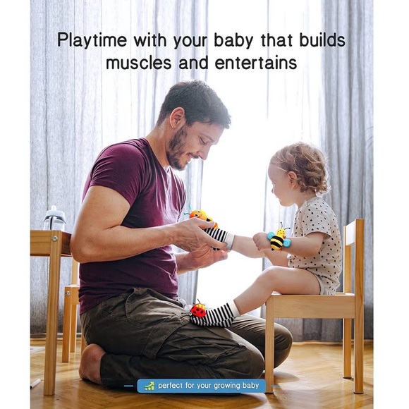 Vibrant Insect-Themed Baby Rattle Set (A166) - Picture 6 of 8